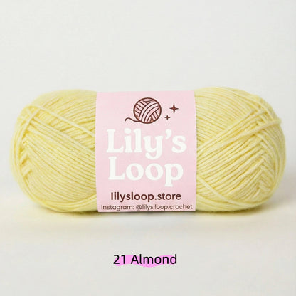 Light Ochre CloudSoft Fine Baby Blend Cotton Yarn（50g/130m) – crochet yarn by Lily's Loop