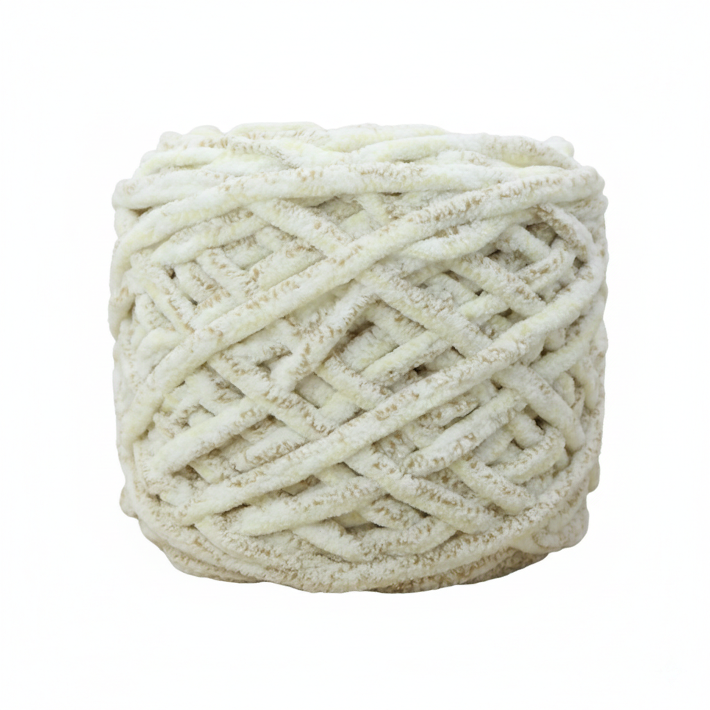 Creamy Pink Super Chunky Chenille Yarn 8mm Soft Ice Yarn 50g – crochet yarn by Lily's Loop