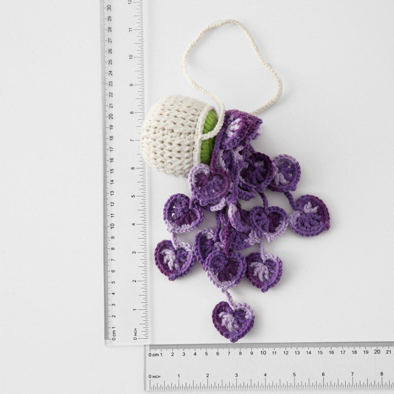 Strawberry,Sunflower Lavender, Heart Crochet Hanging Kit