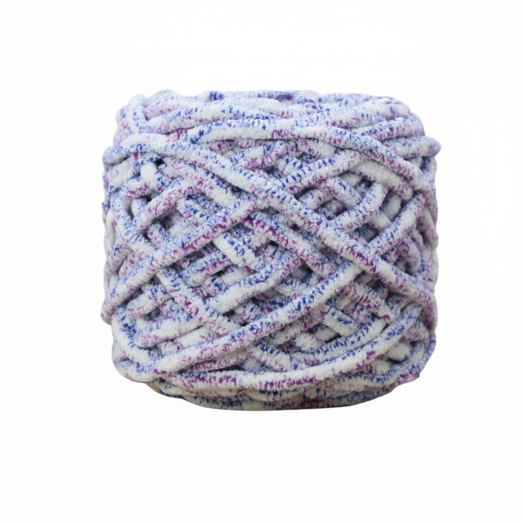 Blue Pink Super Chunky Chenille Yarn 8mm Soft Ice Yarn 50g – crochet yarn by Lily's Loop