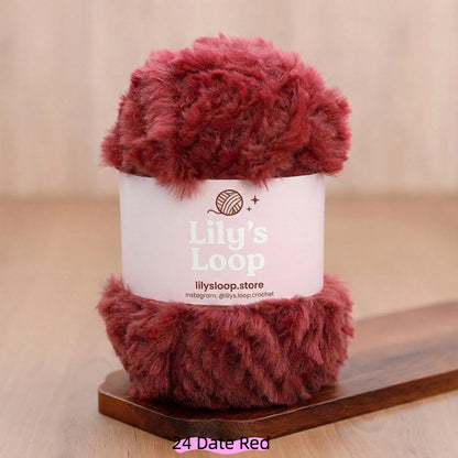 Forest Green SilkyMink Medium Luxury Faux Fur Yarn (100g) – crochet yarn by Lily's Loop