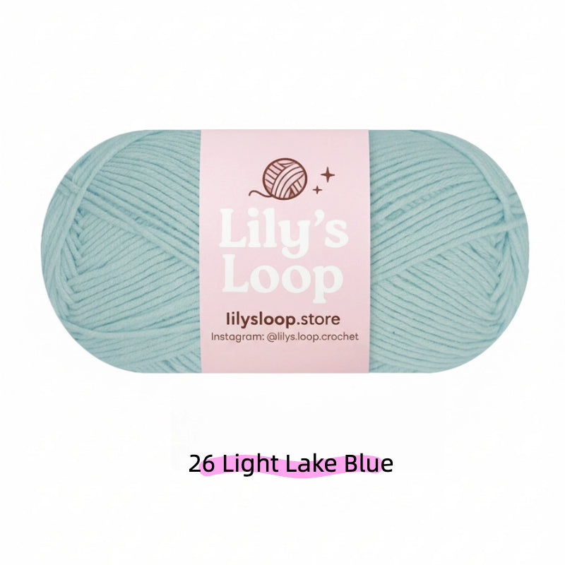 Light Blue Premium 5-Ply Milk Cotton Yarn(100g/194m) – milk cotton yarn for amigurumi