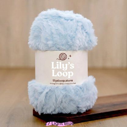 Deep Sate Gray SilkyMink Medium Luxury Faux Fur Yarn (100g) – crochet yarn by Lily's Loop