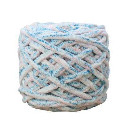 Yellow Dot Super Chunky Chenille Yarn 8mm Soft Ice Yarn 50g – crochet yarn by Lily's Loop