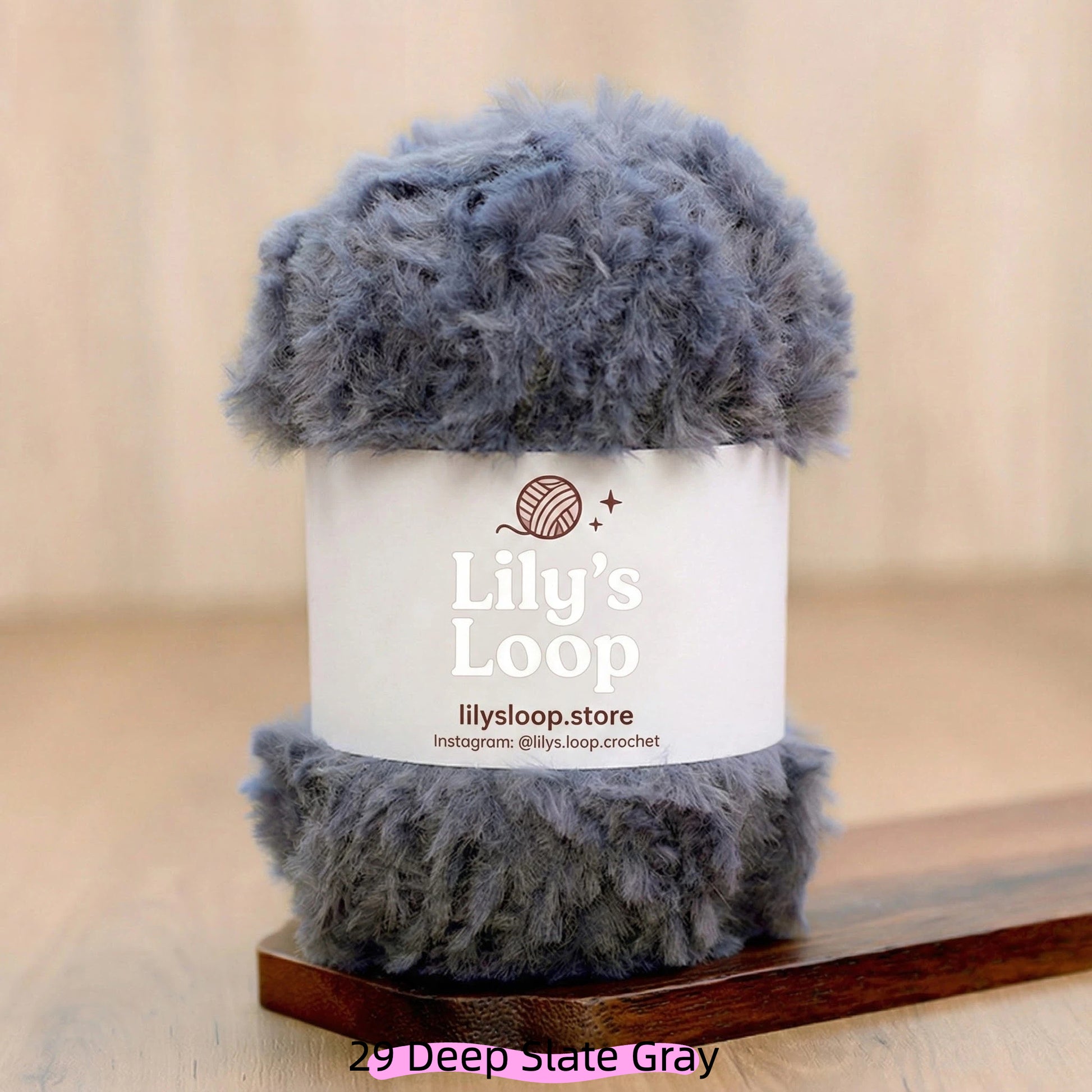 Warm Beige SilkyMink Medium Luxury Faux Fur Yarn (100g) – crochet yarn by Lily's Loop