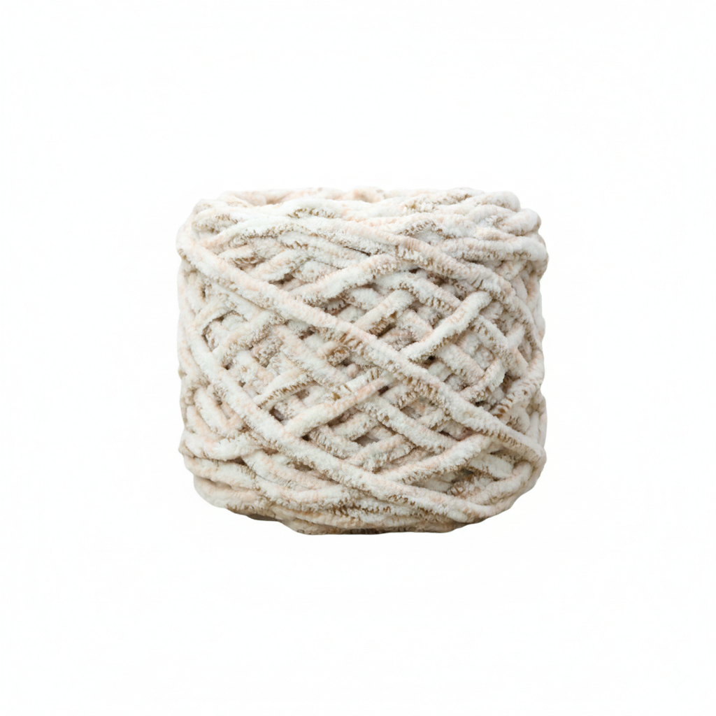 Grey Dot Super Chunky Chenille Yarn 8mm Soft Ice Yarn 50g – crochet yarn by Lily's Loop