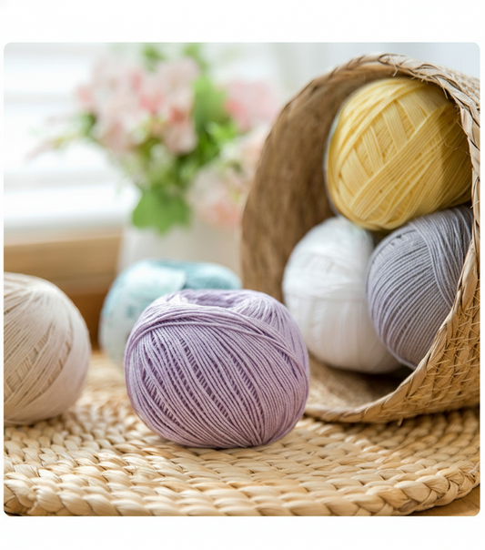 Breeze Modal Cotton Yarn (50g/220m) Lace Weight by Lily's Loop – soft crochet yarn ball