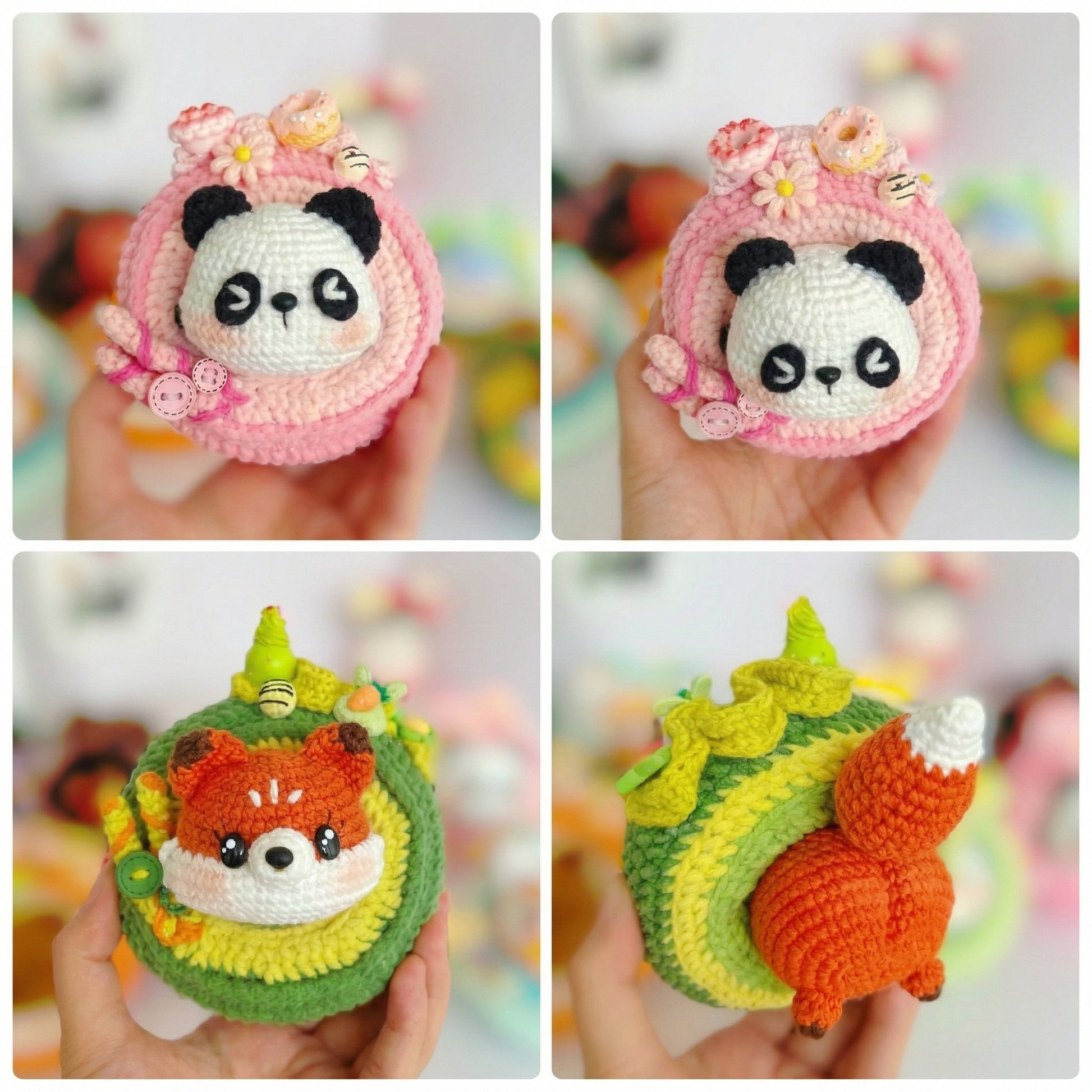 The "Sweet Zoo Bakery" Swiss Roll Amigurumi Kit – kit contents: yarn, hook, pattern and accessories