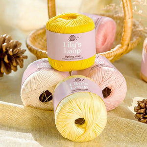 AquaSilk Size 3 Crochet Thread Cotton Yarn (40g) by Lily's Loop – soft crochet yarn ball