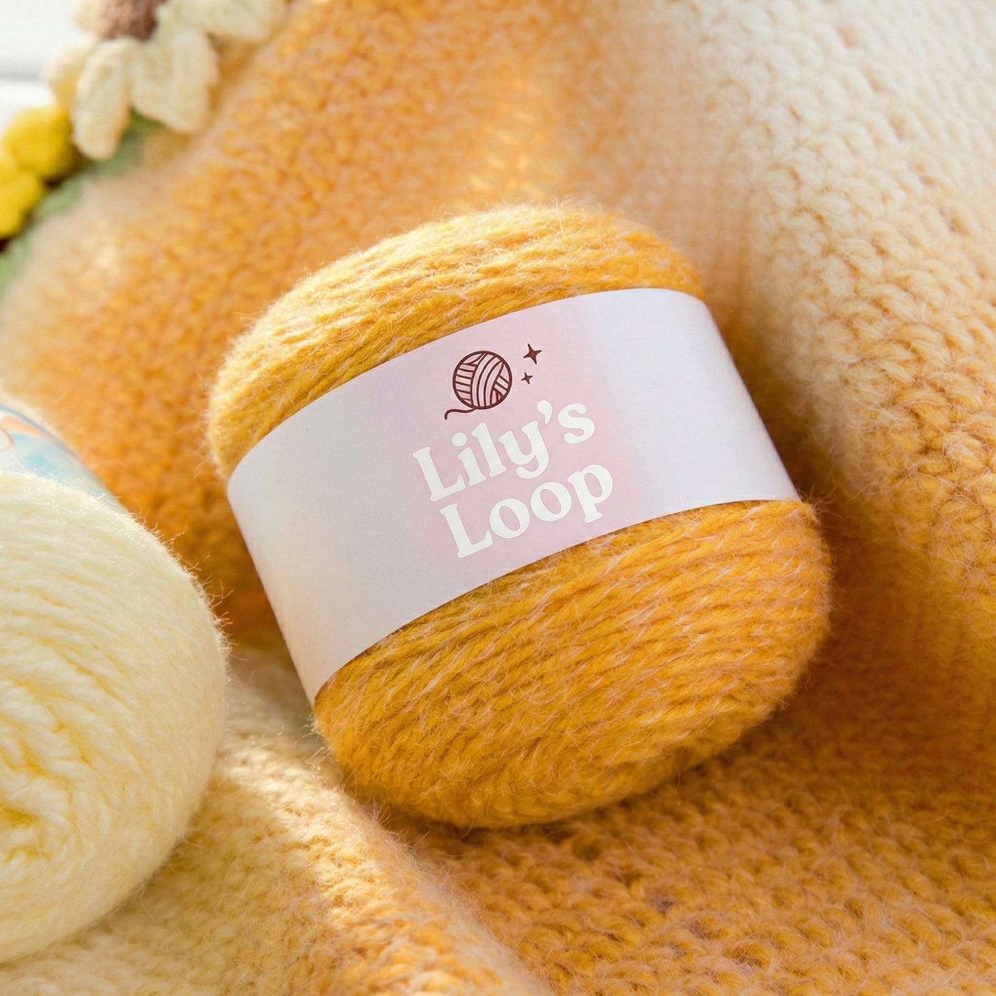 Beige Softy Wool Blend Cake Yarn (100g) DK Weight – crochet yarn by Lily's Loop