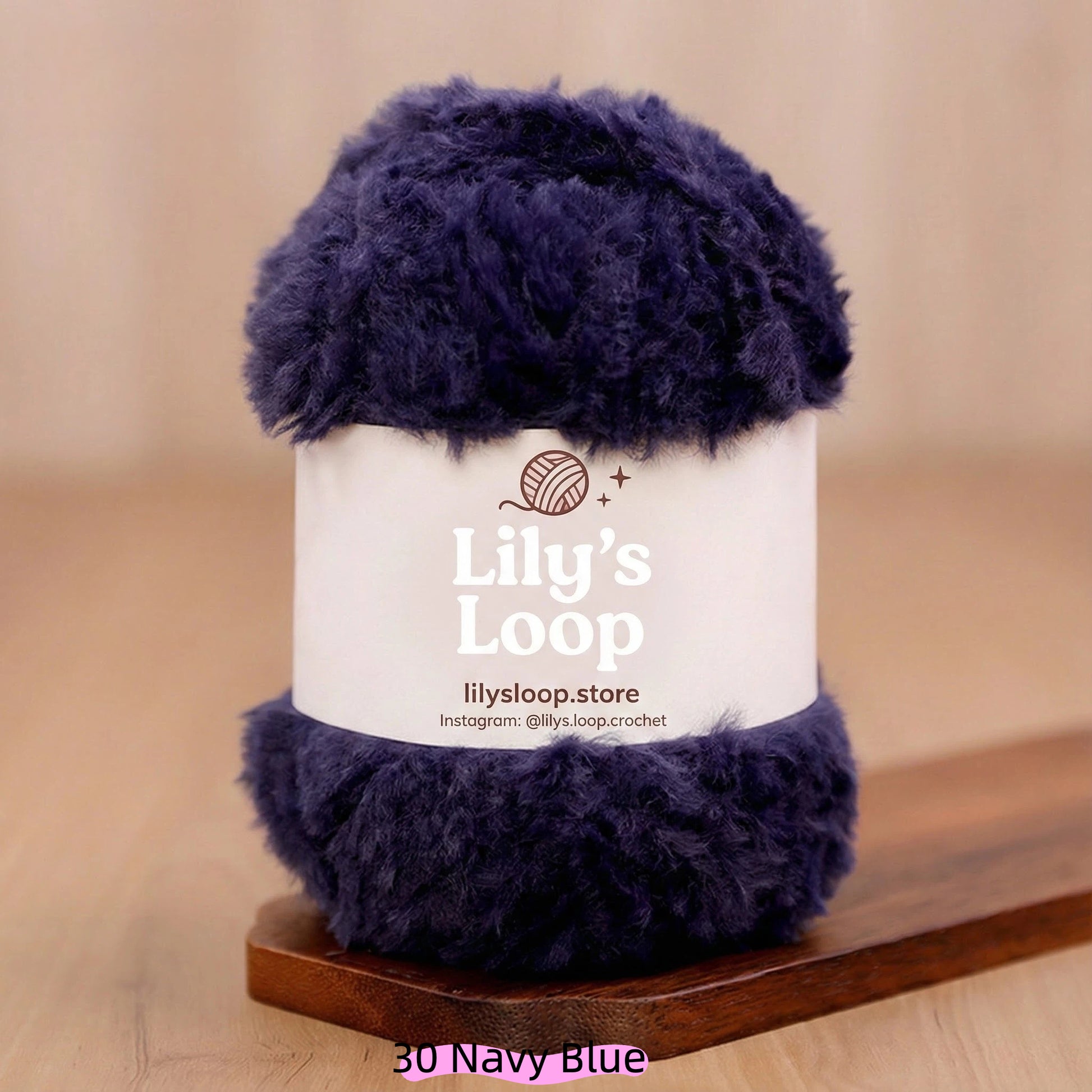 Brown and White SilkyMink Medium Luxury Faux Fur Yarn (100g) – crochet yarn by Lily's Loop