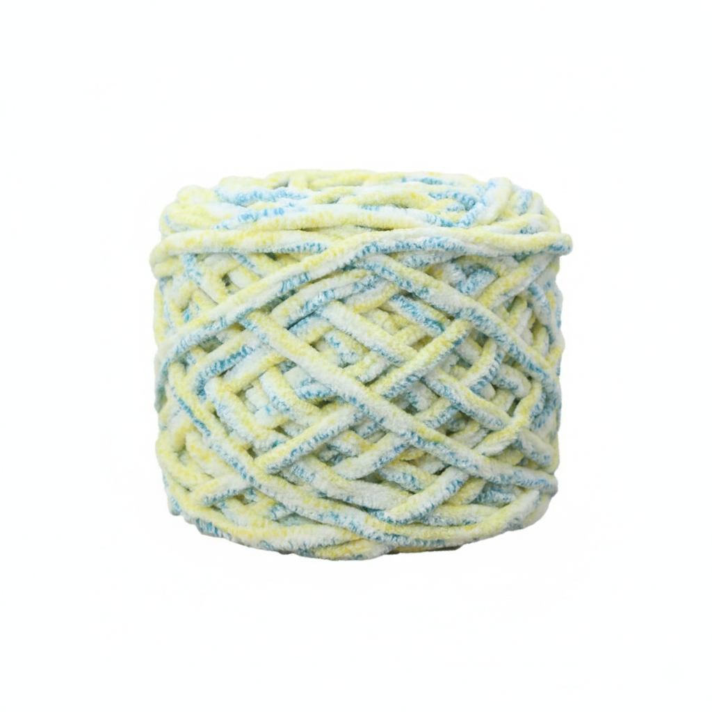Green Dot Super Chunky Chenille Yarn 8mm Soft Ice Yarn 50g – crochet yarn by Lily's Loop