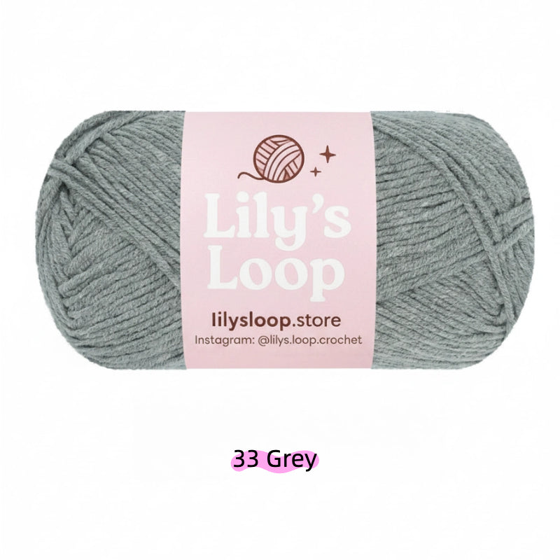 Light Grey Premium 4-Ply Milk Cotton Yarn(40g / 130m) – milk cotton yarn for amigurumi
