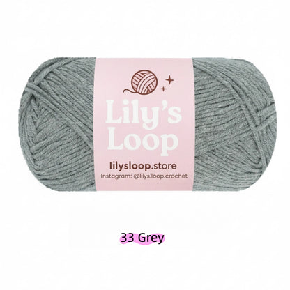 Light Grey Premium 4-Ply Milk Cotton Yarn(40g / 130m) – milk cotton yarn for amigurumi