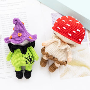 Halloween Mushroom Amigurumi DIY Crochet Kit