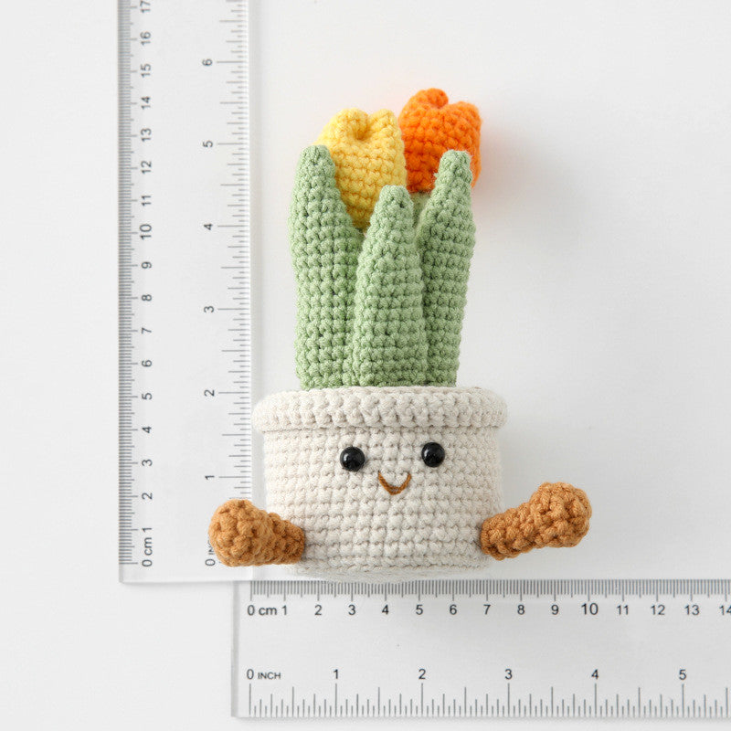 Tulip Pot Crochet Kit Beginner-Friendly Craft Set