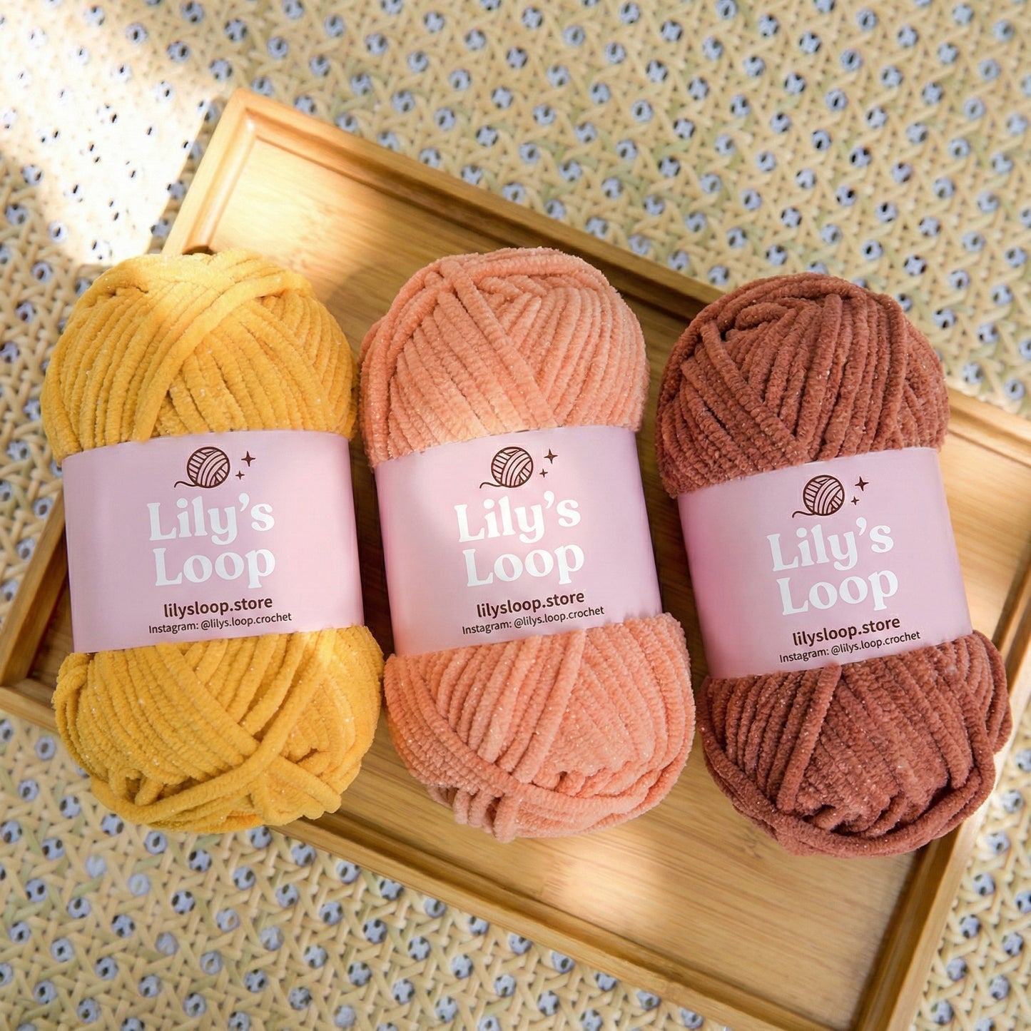 SoftGlow Series 4.5MM Chenille Yarn(50g/59m) color chart showing all available shades