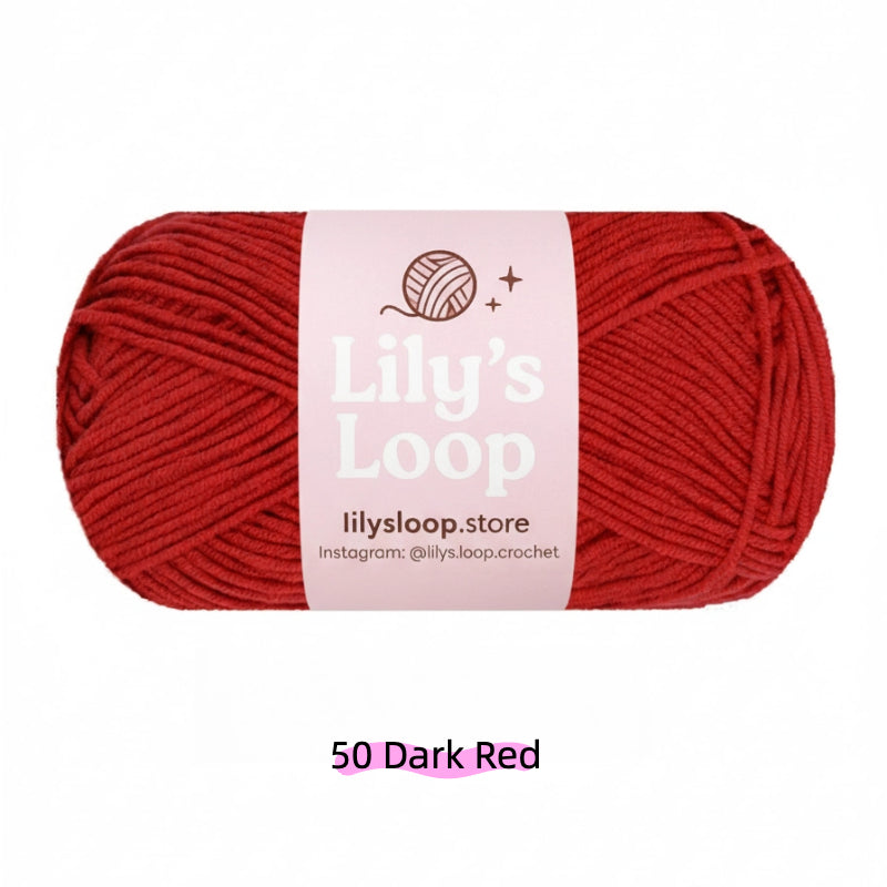 Purple-Red Premium 4-Ply Milk Cotton Yarn(40g / 130m) – milk cotton yarn for amigurumi