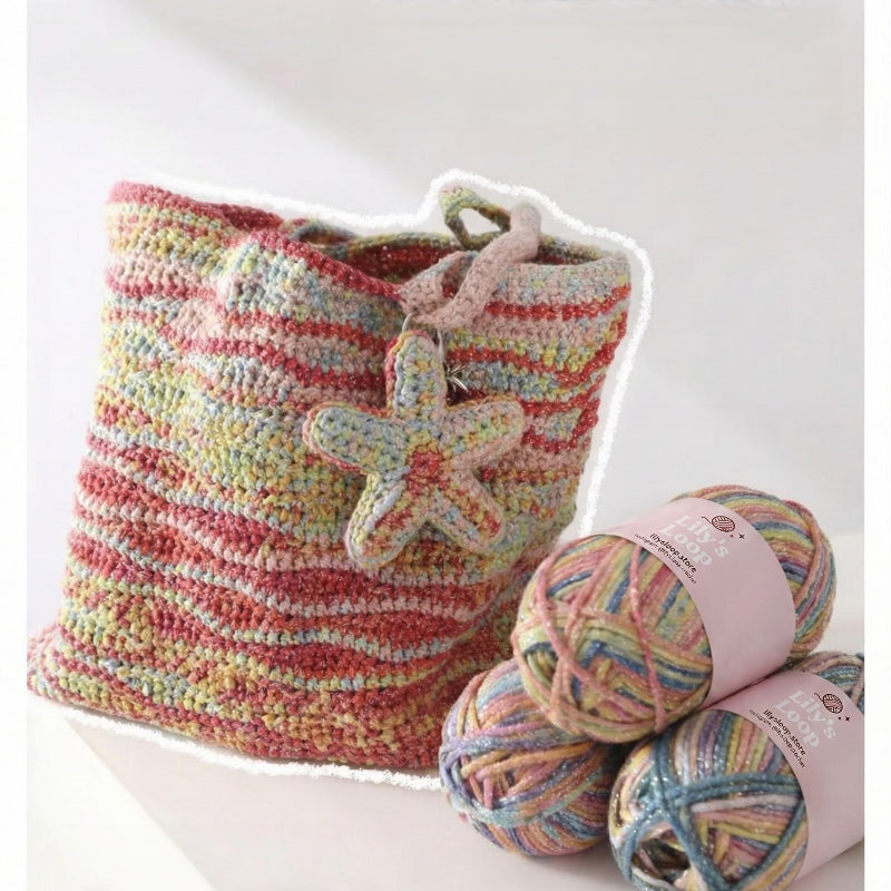 Stardust Graffiti Fine Metallic Gradient Yarn (100g) close-up texture detail