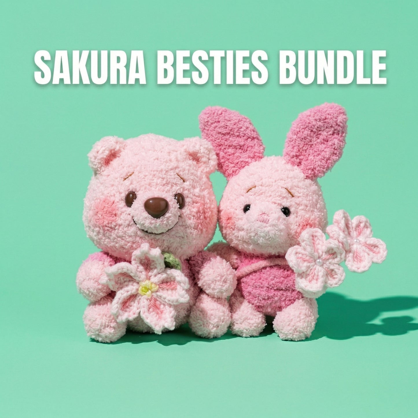 Pink Bear & Piglet Amigurumi Crochet Kit