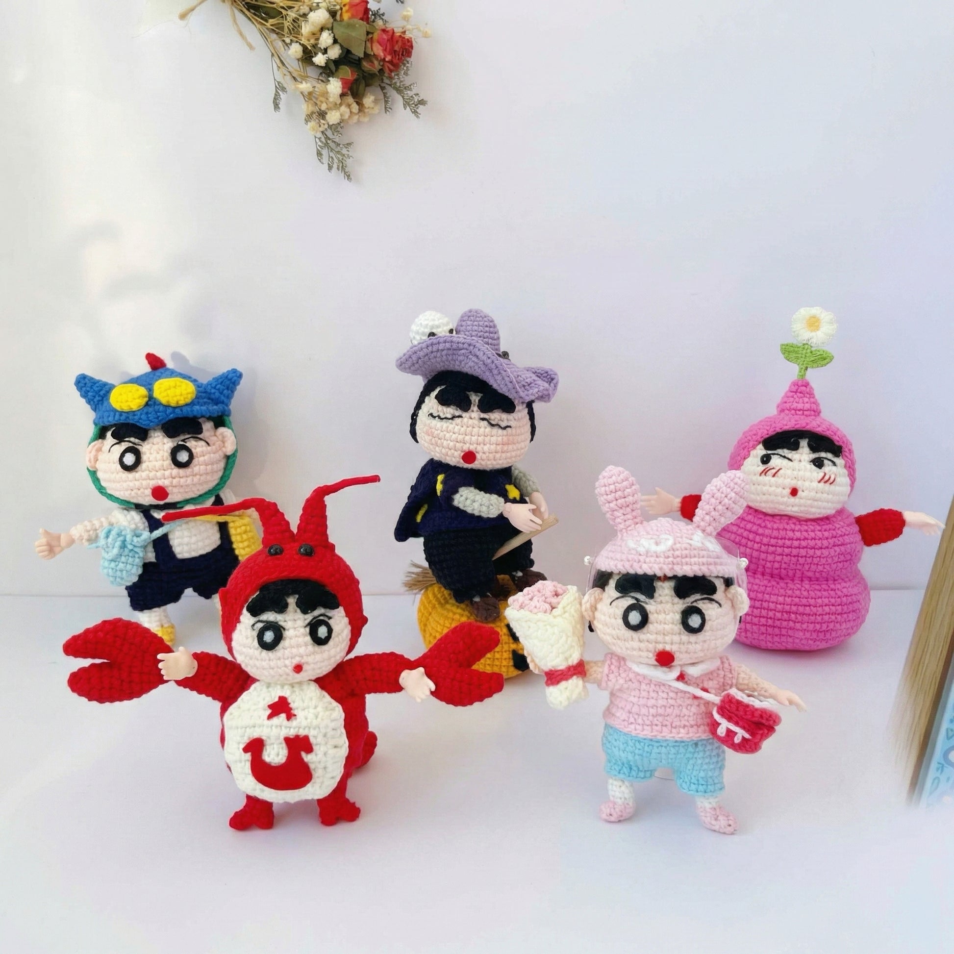 The "Cheeky Anime Boy" Amigurumi Collection DIY Crochet Kit (Intermediate Level) – complete amigurumi crochet kit by Lily's Loop