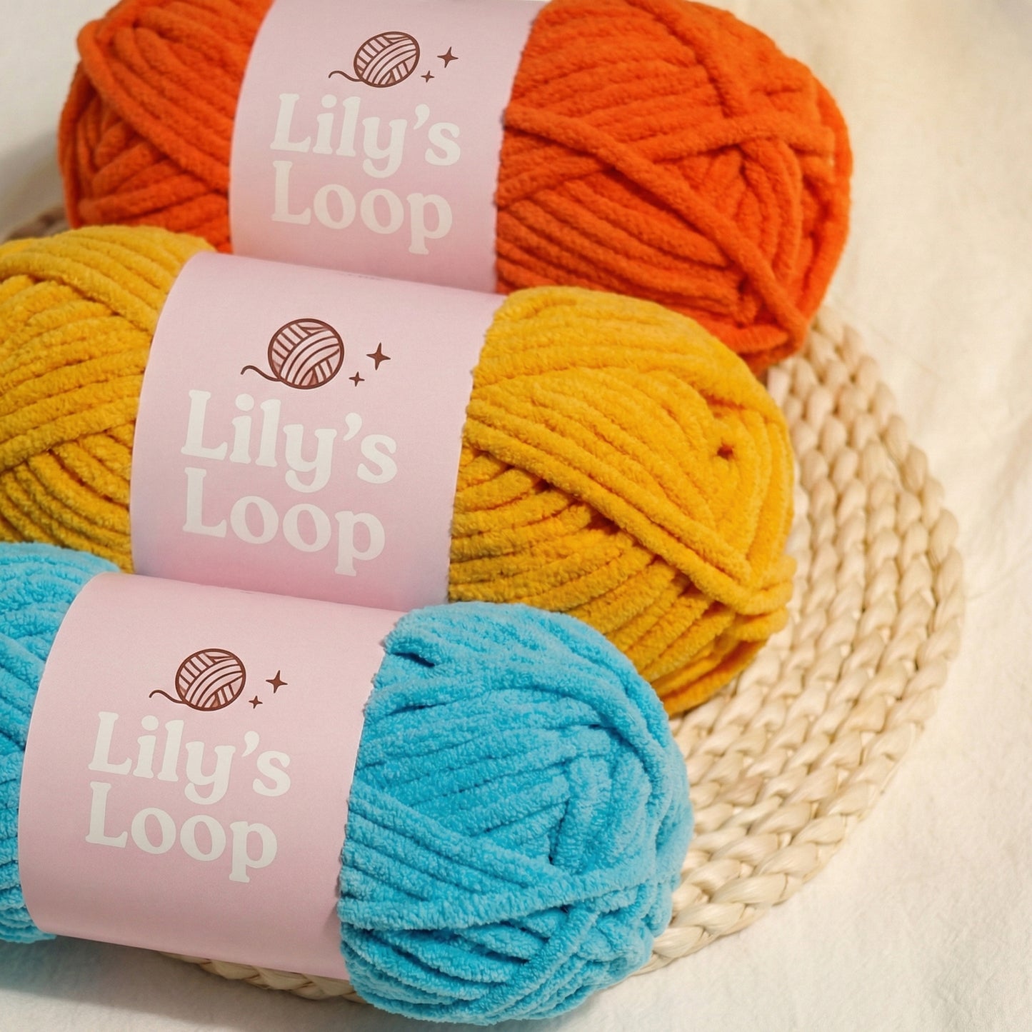 Sweet Chunky Chenille Yarn (100g) 5mm close-up texture detail