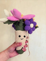 Bouquet of Flowers Crochet Pattern – finished amigurumi made with plush yarn