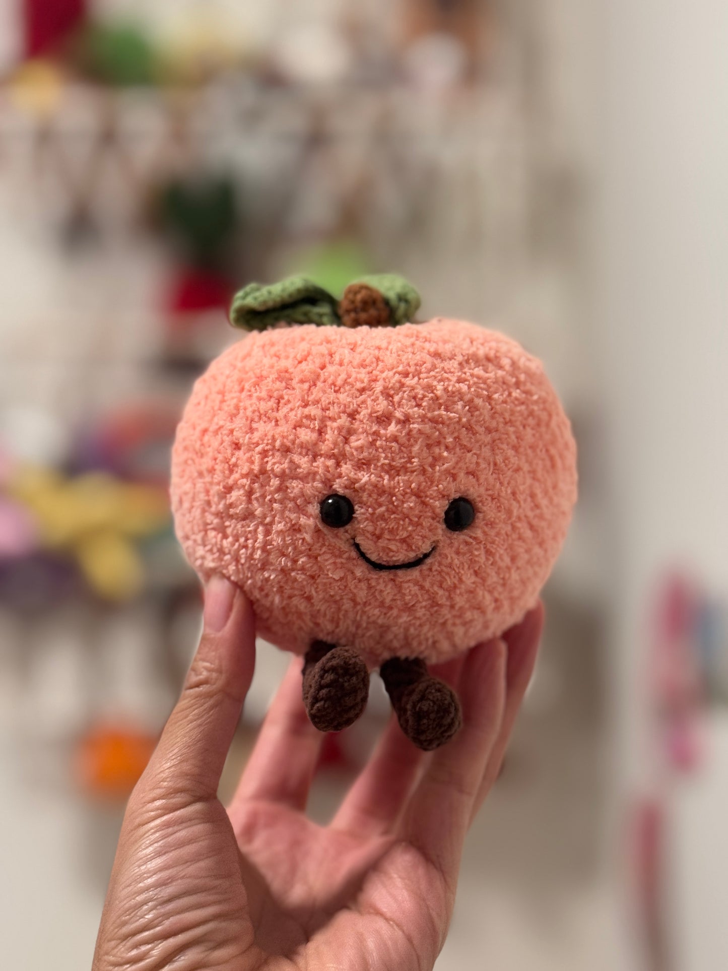 Peach Plushie Crochet Pattern – free crochet pattern page preview showing instructions