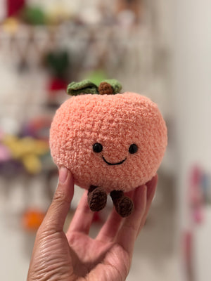 Free Pattern Peach Plushie Crochet Pattern