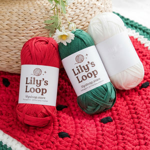Super Chunky Tube Flat Ribbon Yarn (100g) 9mm Hollow Yarn by Lily's Loop – soft crochet yarn ball