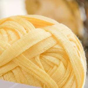 Super Chunky Tube Flat Ribbon Yarn (100g) 9mm Hollow Yarn color chart showing all available shades