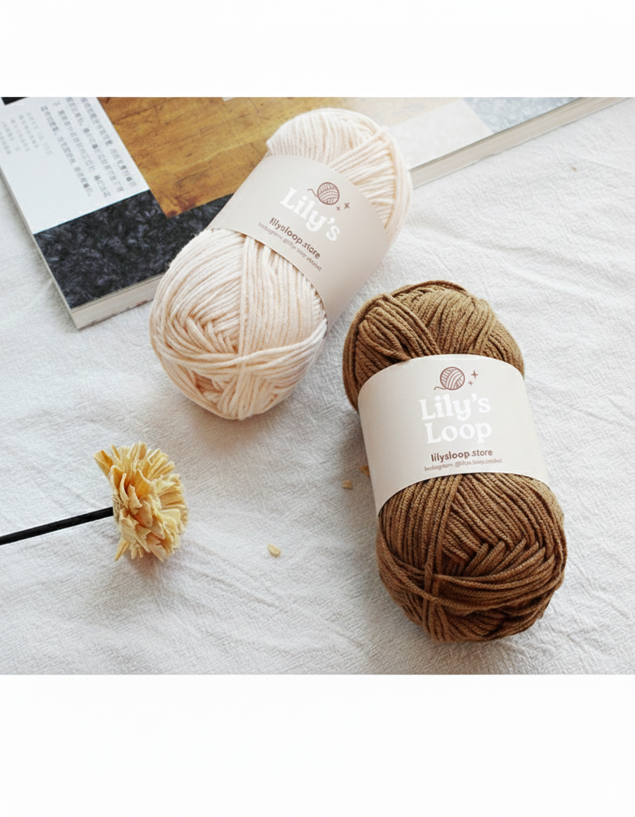 Premium 4-Ply Milk Cotton Yarn(40g / 130m) color chart showing all available shades