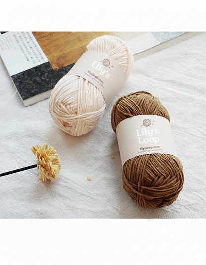 Premium 4-Ply Milk Cotton Yarn(40g / 130m) color chart showing all available shades