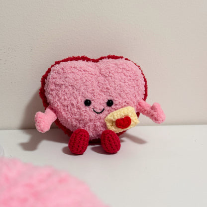 Cuddly Heart Macaron Series Crochet Pattern – yarn color chart and materials needed