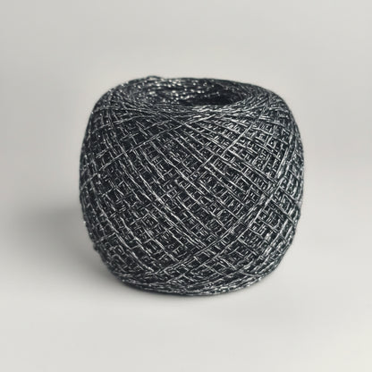 Metallic Hollow Mesh Crochet Yarn 3mm DK Weight close-up texture detail