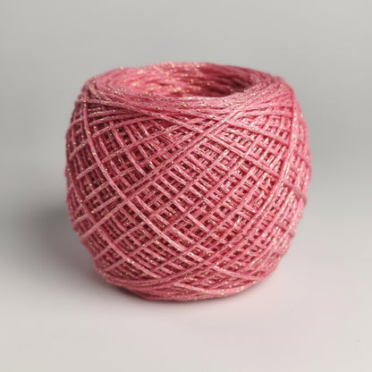 Brown Metallic Hollow Mesh Crochet Yarn 3mm DK Weight – crochet yarn by Lily's Loop