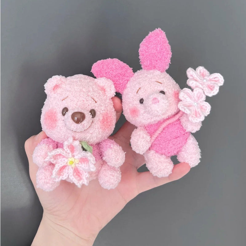 Pink Bear & Piglet Amigurumi Crochet Kit