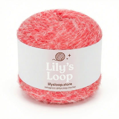 Deep Rose Red Softy Wool Blend Cake Yarn (100g) DK Weight – crochet yarn by Lily's Loop