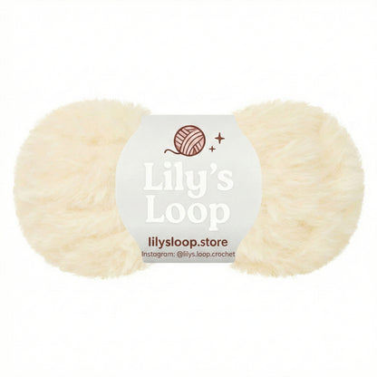 Coffee Bunny Fluff Faux Fur Yarn (50g)  Super Bulky – crochet yarn by Lily's Loop