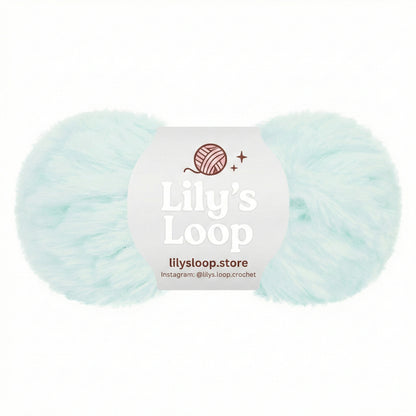 Pea Green Bunny Fluff Faux Fur Yarn (50g)  Super Bulky – crochet yarn by Lily's Loop