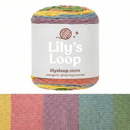 Red Blue with White Rainbow 5-Ply Gradient Cake Yarn (100g) DK Weight – crochet yarn by Lily's Loop