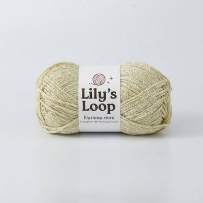 Creamy Yellow Starlight Metallic Hollow Cotton Yarn 1.5mm Fingering – metallic cotton yarn for crochet jewelry