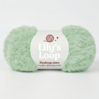 Pale Yellow Bunny Fluff Faux Fur Yarn (50g)  Super Bulky – crochet yarn by Lily's Loop