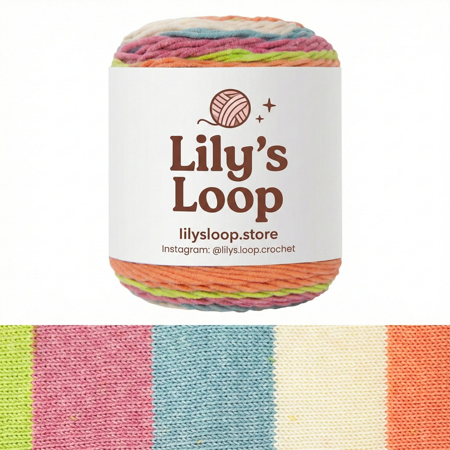 Bright Blue with Grey Rainbow 5-Ply Gradient Cake Yarn (100g) DK Weight – crochet yarn by Lily's Loop