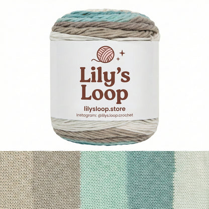 Green with Light Pink Rainbow 5-Ply Gradient Cake Yarn (100g) DK Weight – crochet yarn by Lily's Loop
