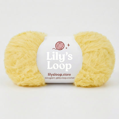 Peach Pink Bunny Fluff Faux Fur Yarn (50g)  Super Bulky – crochet yarn by Lily's Loop