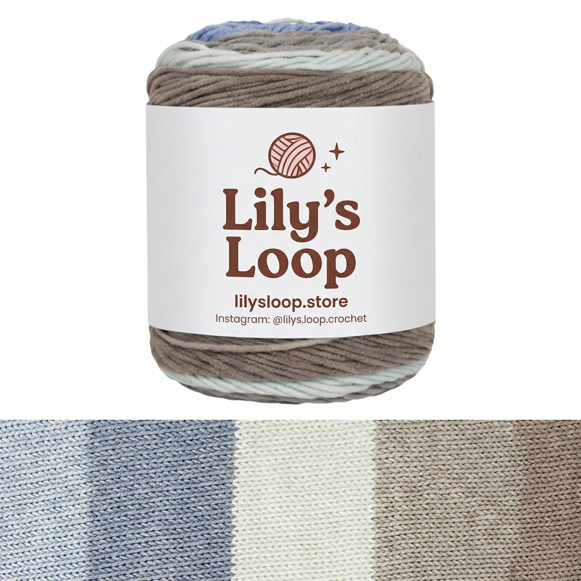 Khaki Seires Rainbow 5-Ply Gradient Cake Yarn (100g) DK Weight – crochet yarn by Lily's Loop