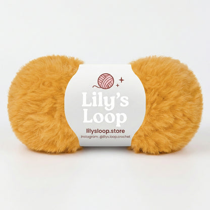 Klein Blue Bunny Fluff Faux Fur Yarn (50g)  Super Bulky – crochet yarn by Lily's Loop