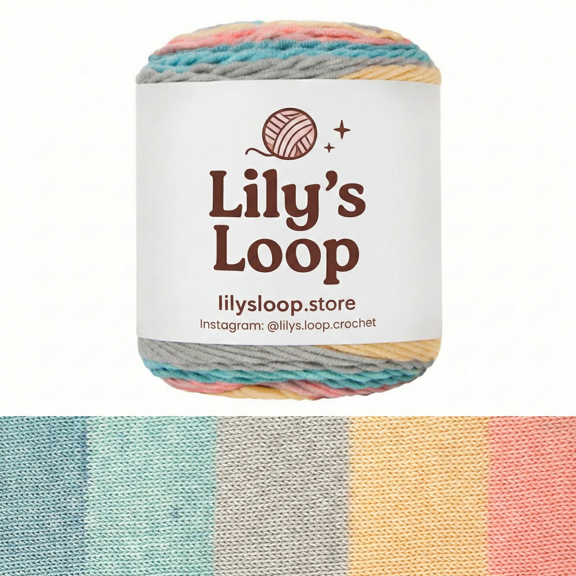 Bud Green Rainbow 5-Ply Gradient Cake Yarn (100g) DK Weight – crochet yarn by Lily's Loop