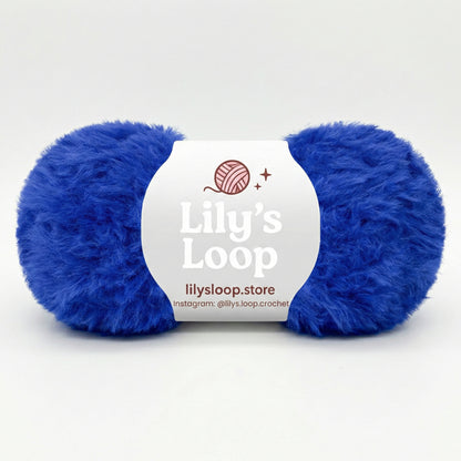 White with Black Bunny Fluff Faux Fur Yarn (50g)  Super Bulky – crochet yarn by Lily's Loop